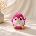Handmade Pink Crochet Penguin Amigurumi Plushie