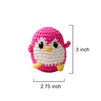 Handmade Pink Crochet Penguin Amigurumi Plushie