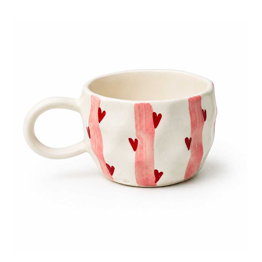 50-Piece Rustic Ceramic Cup Set Featuring Mixed Colors & Handmade Styles