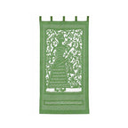 Olive Green Raja Applique Cotton Tab Top Curtain