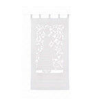 Hand-Appliqued Raja White Cotton Curtain Panel
