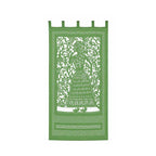 Green Rani Hand-Appliqued Cotton Curtain Panel