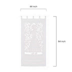 White Applique Rani Handmade Cotton Curtain