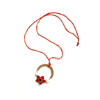 Seashell & Jute Floral Amulet Necklace - Madhues