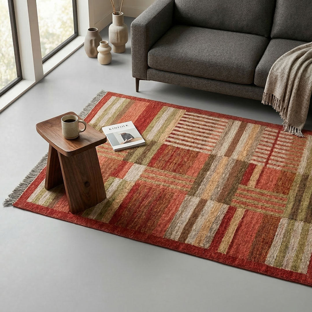 geometric area rug