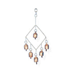 Rustic Hammered Brass 7-Bell Hanging Chime