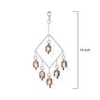 Rustic Hammered Brass 7-Bell Hanging Chime