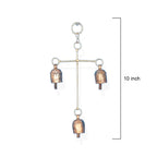 Rustic Gold Hanging Bells with Scroll Wall Bracket