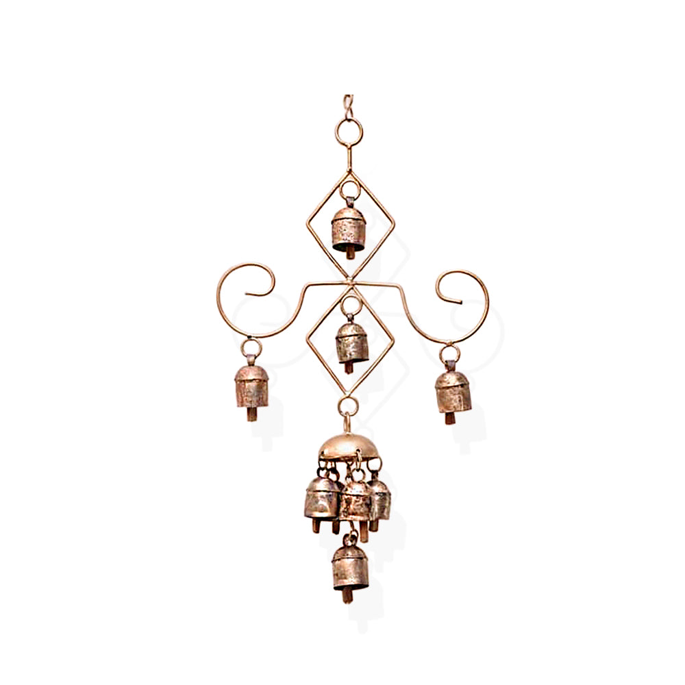 Rustic Copper Cascading Bell Wind Chime