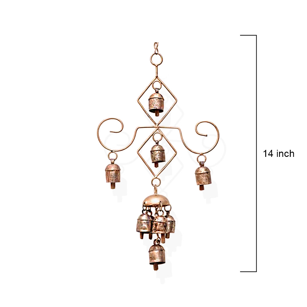 Rustic Copper Cascading Bell Wind Chime