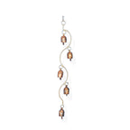 Rustic Copper Bell Wind Chime with Wrought Iron Bracket