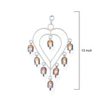 Rustic Heart-Shaped Metal Hanging Garden Bells