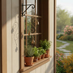 Rustic S-Curved Brass Hanging Bells Wind Chime