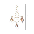Rustic Gold Diamond Triple Bell Garden Wind Chime