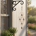 Heart Shaped Metal Wind Chime with 5 Rustic Bells
