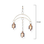 Rustic Aged Brass Triple Hanging Bell Chime