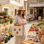 Handwoven Sabai Grass Tote with Floral Embroidery
