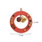 Terracotta Sabai Grass Wreath with Handcrafted Charms