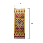 Handmade Geometric Kilim Runner Rug - Earth Tone Flatweave