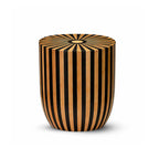 Radial Sunburst Striped Drum Side Table
