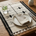 Dhokra Weaving Hand-Woven Geometric Table Mat Set of 4