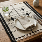 Dhokra Weaving Hand-Woven Geometric Table Mat Set of 4