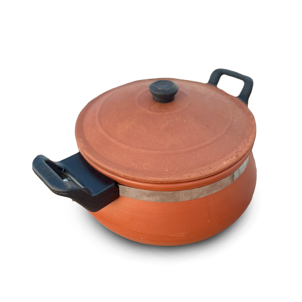 Pokhran Terracotta Cooking Casserole with Ergonomic Handles