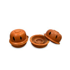Pokhran Terracotta Essential Oil Burner with Leaf Cutouts