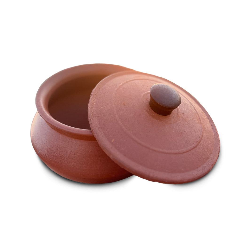 Pokhran Artisan Terracotta Honey Pot with Wooden Spoon