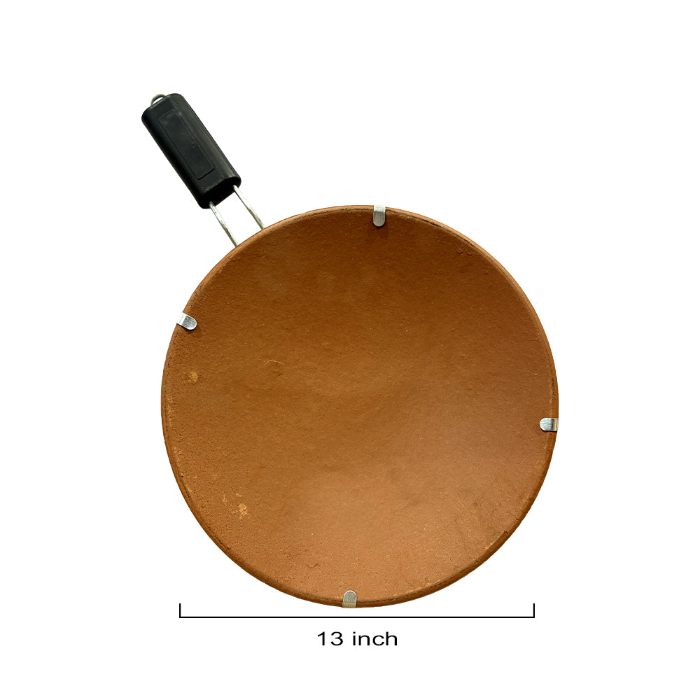 Pokhran Terracotta Tawa with Ergonomic Handle