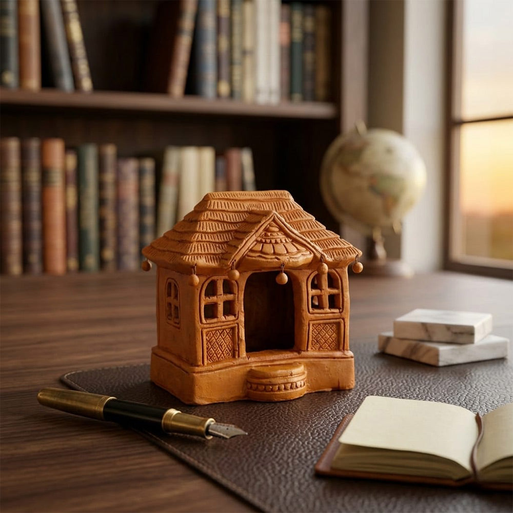 Pokhran Hand-Carved Terracotta Miniature Hut Decor