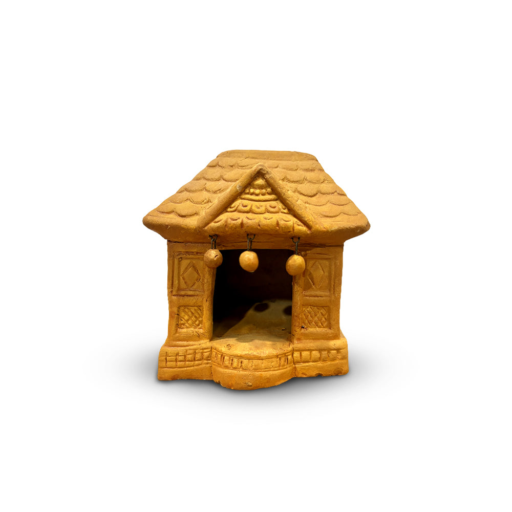 Pokhran Artisanal Terracotta Garden Bird Feeder Hut