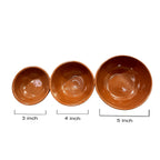 Pokhran Handcrafted Terracotta Serving Bowls, Set of 3