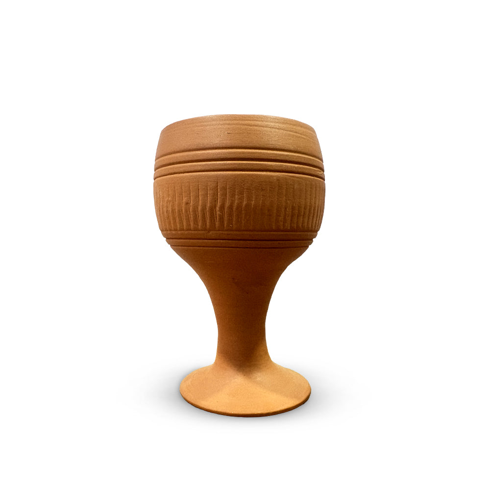 Pokhran Hand-Carved Terracotta Wine Goblet