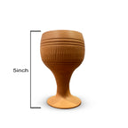 Pokhran Hand-Carved Terracotta Wine Goblet