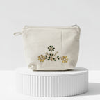 Artisan Gota Patti Floral Canvas Utility Pouch