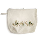 Handmade Floral Gota Patti Canvas Travel Organizer