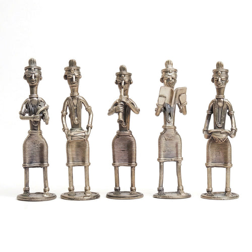 Antique Finish Dhokra Brass Tribal Performance Art Set