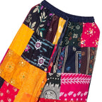 Colorful Artisan Patchwork Wide Leg Cotton Trousers