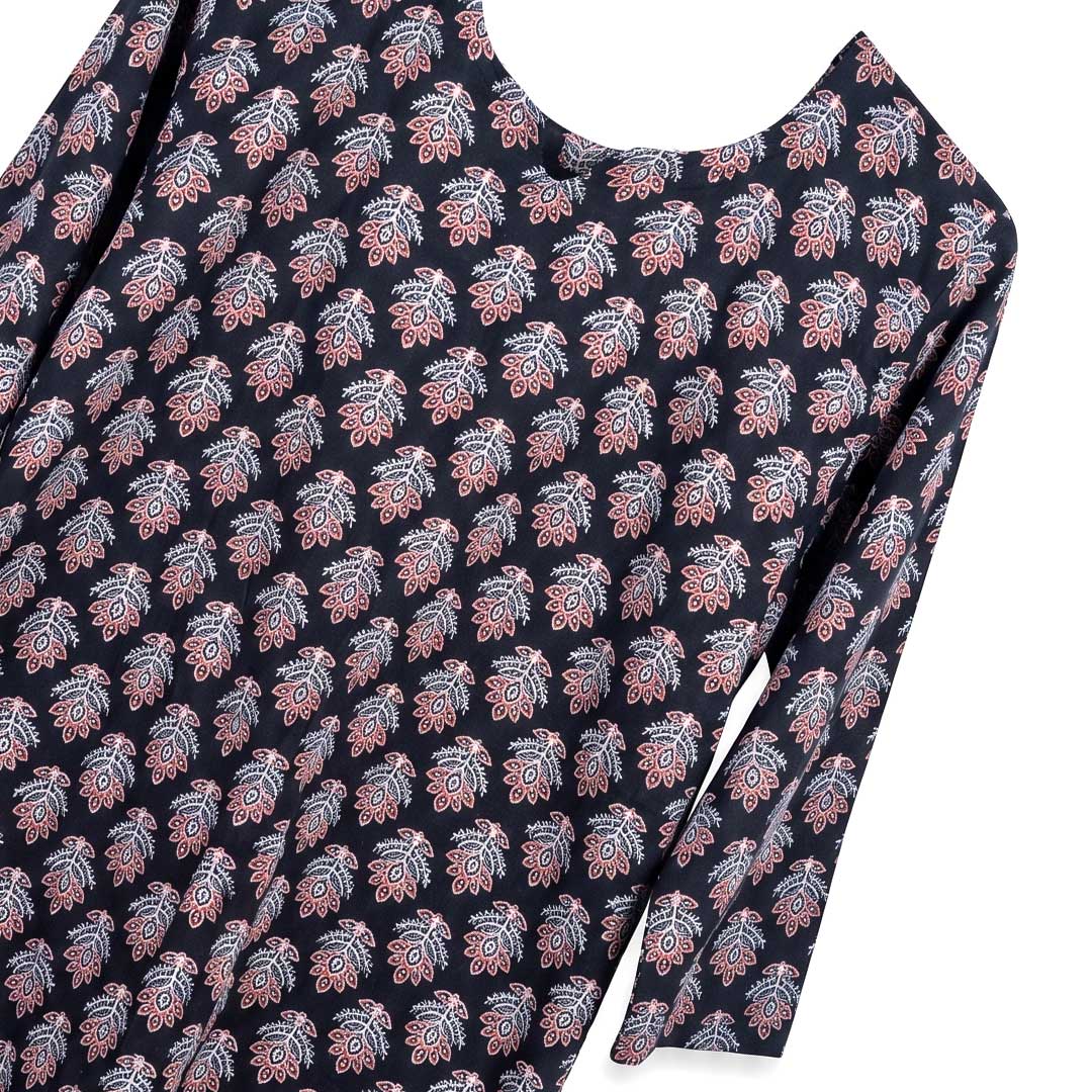Handcrafted Indigo Block Print Cotton Tunic Top