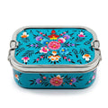 Teal Meadow Hand Painted Stainless Steel Tiffin Box