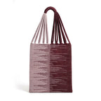 Dhokra Weaving Dual-Tone Maroon & Lavender Woven Tote Bag