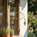 Antique Gold Umbrella Wind Chime with Bells