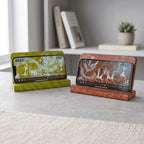 Handcrafted Warli Folk Art Wooden Smartphone Stand Duo