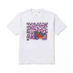 Hand Painted Botanical Bird White Cotton Tee