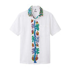 Hand Painted Folk Art Bird Button-Down Shirt