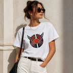 Hand Painted Red Crab Tribal Graphic T-Shirt