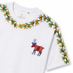 Hand Painted Deer and Floral Garland T-Shirt