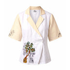 Gond Art Tree Motif Hand-Painted Cotton Wrap