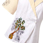 Gond Art Tree Motif Hand-Painted Cotton Wrap